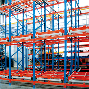 Custom 5 Layer Steel Push Back Racking System Heavy Duty Powder Coated Industrial Pallet Racks for Factory Storage