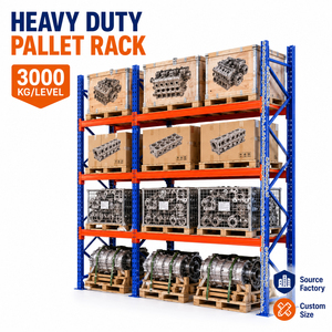 3000KG Heavy Duty Warehouse Shelf Rack For Pallet And Carton Storage