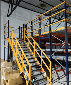 Rack Rollers Heavy Duty Steel Polished Stackable Double-Sided Drive-Through Pallet Rack Blue Mezzanine Floor System High Load